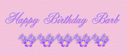 Happy Birthday Barb